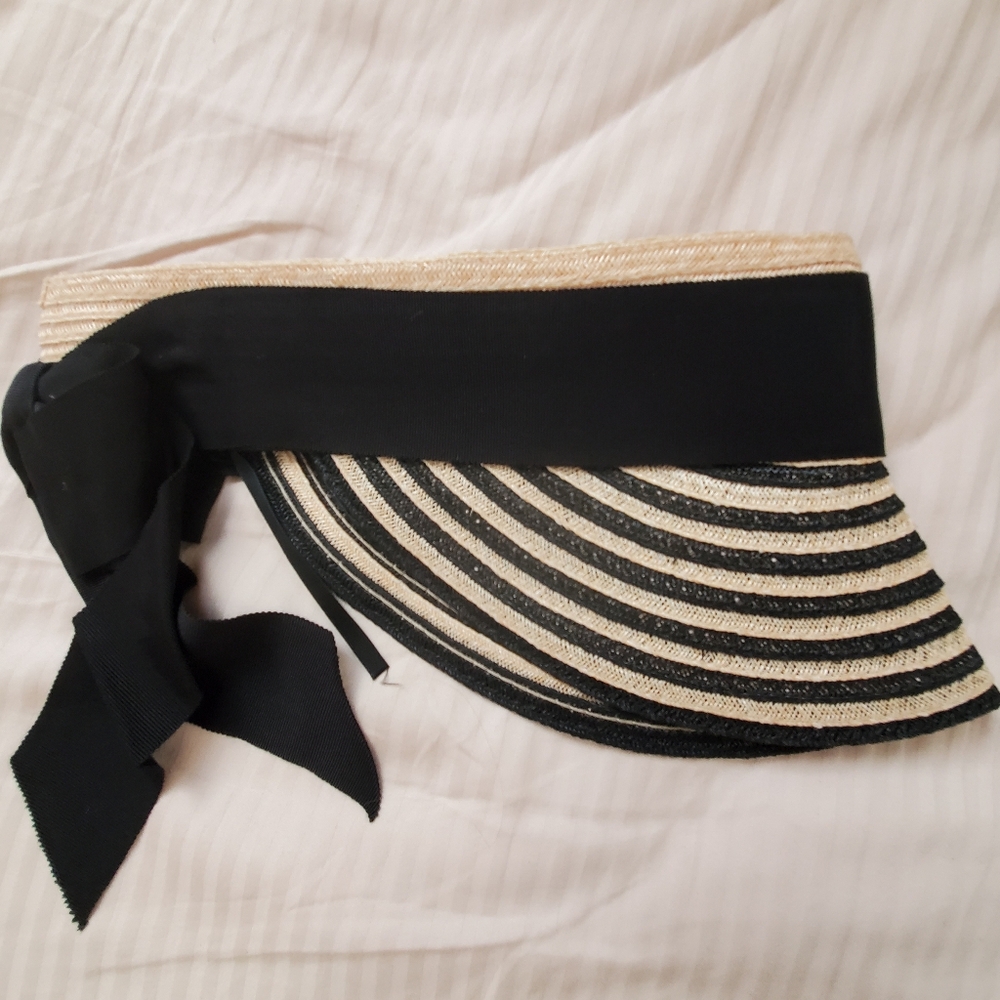 NWoT Eugenia Kim fancy visor with ribbons And Minimizer String